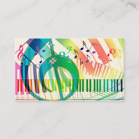 Carte De Visite Professeur de piano (Devant)