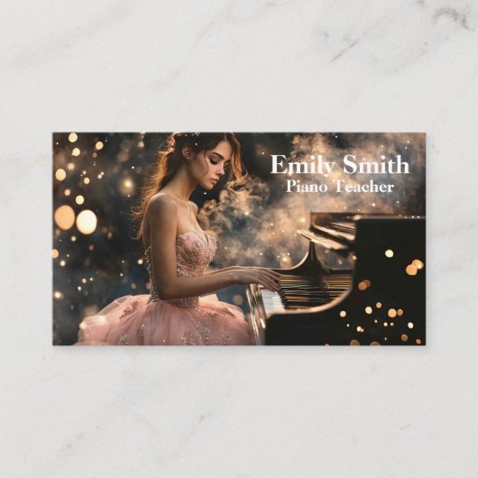 Carte De Visite Professeur de piano (Devant)
