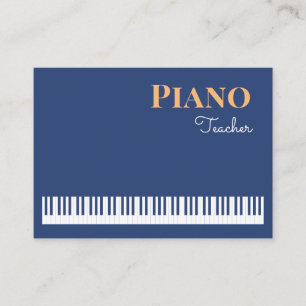 Carte De Visite Professeur de Piano Clavier Musical Moderne et Élé
