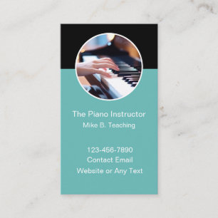 Carte De Visite Professeur de piano et musicien moderne