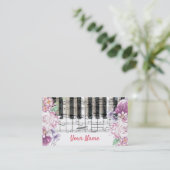 Carte De Visite professeur de piano floral (Debout devant)