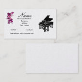 Carte De Visite Professeur de piano ou piano à queue de ventes (Devant / Derrière)