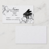 Carte De Visite Professeur de piano ou piano à queue de ventes (Devant / Derrière)