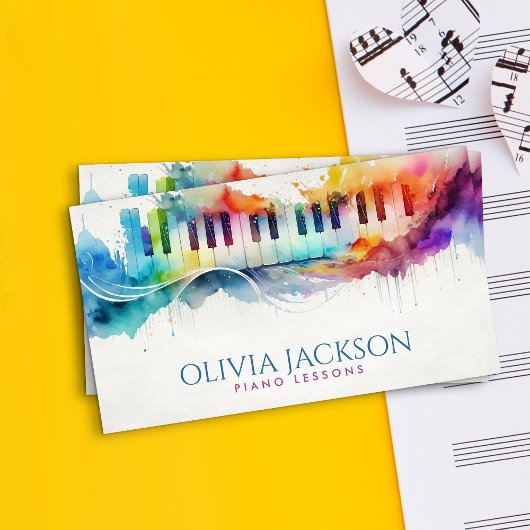 Carte De Visite Professeur de piano professeur de musique