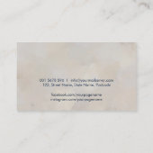 Carte De Visite Professeur de piano professeur de musique  (Dos)