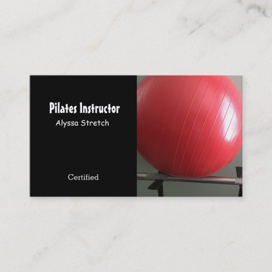 Carte De Visite Professeur de Pilates (Devant)
