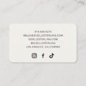 Carte De Visite Professeur de Pilates (Dos)