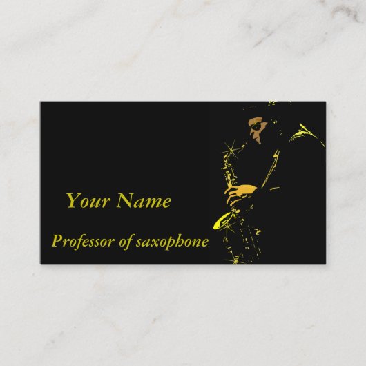 Carte De Visite Professeur de saxophone (Devant)