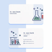 Carte De Visite Professeur de sciences bleu