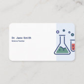 Carte De Visite Professeur de sciences bleu (Dos)