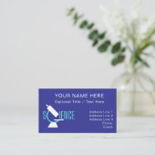 Carte De Visite Professeur de sciences / Microscope de l'enseignan (Debout devant)