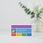 Carte De Visite Professeur de sciences - Style de métro moderne et (Debout devant)