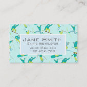 Carte De Visite Professeur de ski moderne et branché (Devant)