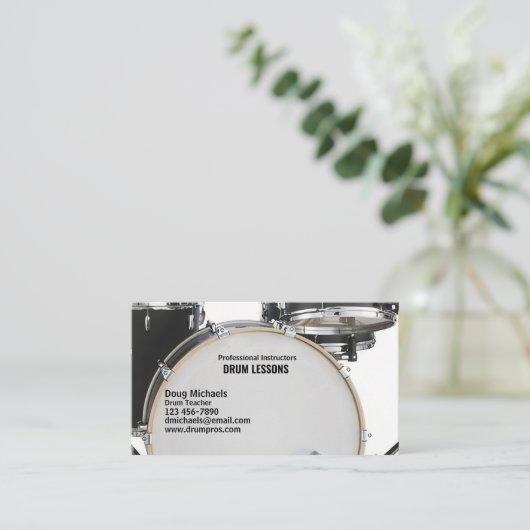 Carte De Visite Professeur de tambour (Debout devant)