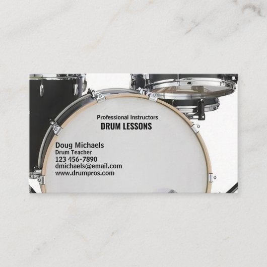 Carte De Visite Professeur de tambour (Devant)