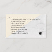 Carte De Visite Professeur de tambour (Dos)