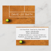 Carte De Visite Professeur de tennis (Devant / Derrière)