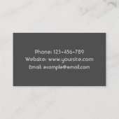 Carte De Visite Professeur de tennis Typographie professionnelle (Dos)