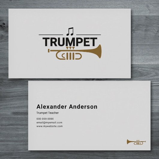 Carte De Visite Professeur de Trompette
