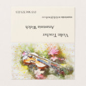 Carte De Visite Professeur de violon (Extérieur déplié)