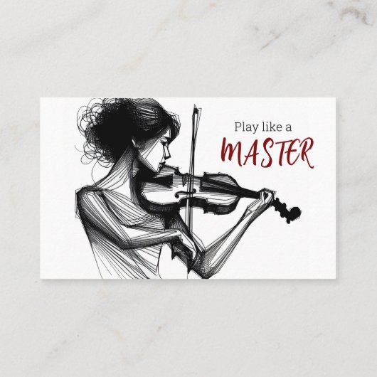 Carte De Visite Professeur de violon (Dos)