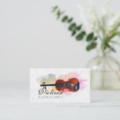 Carte De Visite Professeur de violon musicien violoniste (Debout devant)