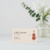 Carte De Visite Professeur de violoncelle (Debout devant)