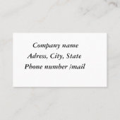 Carte De Visite Professeur de yoga (Dos)