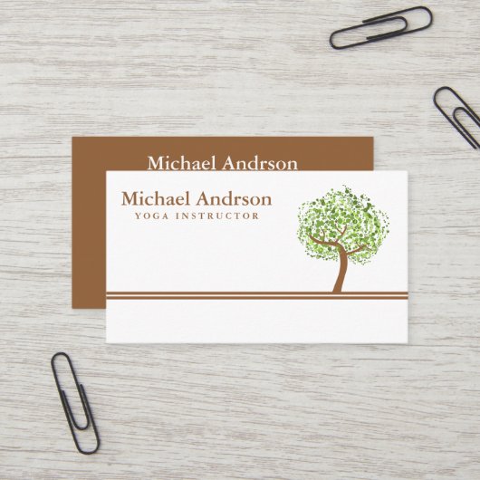 Carte De Visite Professeur de Yoga (Devant/Arrière en situation)