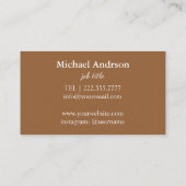 Carte De Visite Professeur de Yoga (Dos)