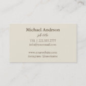 Carte De Visite Professeur de Yoga (Dos)