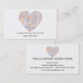 Carte De Visite Professeur de Yoga (Devant / Derrière)