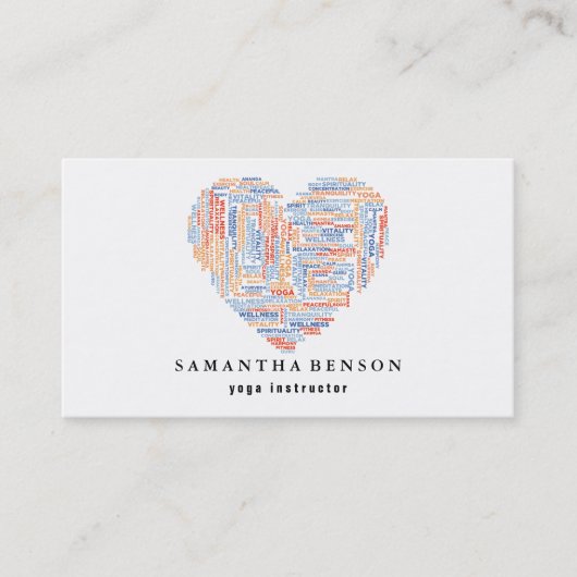 Carte De Visite Professeur de Yoga (Devant)