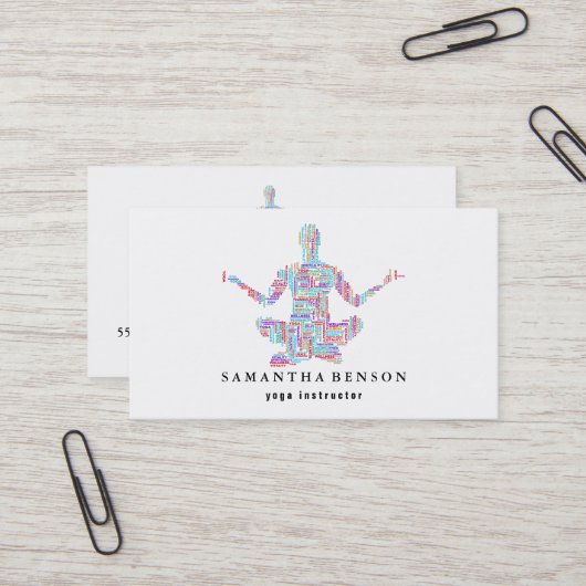 Carte De Visite Professeur de yoga (Devant/Arrière en situation)
