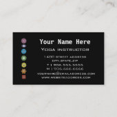 Carte De Visite Professeur de yoga (Dos)