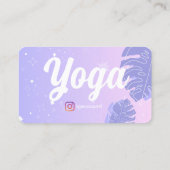 Carte De Visite Professeur de yoga (Dos)
