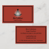 Carte De Visite Professeur de yoga (Devant / Derrière)