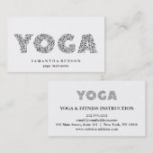 Carte De Visite Professeur de yoga (Devant / Derrière)