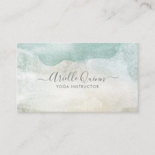Carte De Visite Professeur de Yoga Aquarelle Abstraite