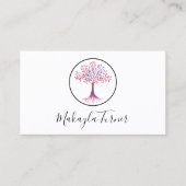 Carte De Visite Professeur de Yoga Arbre de Vie (Devant)