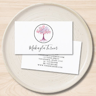 Carte De Visite Professeur de Yoga Arbre de Vie