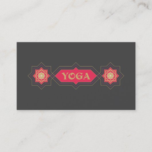 Carte De Visite Professeur de Yoga, Cours (Devant)