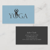 Carte De Visite Professeur de Yoga, Cours (Devant / Derrière)