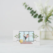 Carte De Visite Professeur de Yoga Danseuse Pose de méditation Ens (Debout devant)