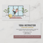 Carte De Visite Professeur de Yoga Danseuse Pose de méditation Ens (Devant / Derrière)