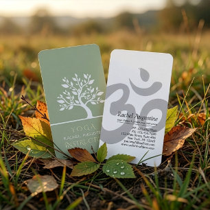 Carte De Visite Professeur de Yoga de l'Arbre Élégant Coach de Vie