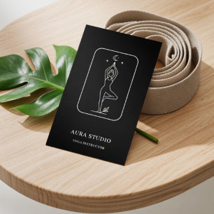 Carte De Visite Professeur de Yoga de Luxe Élégant