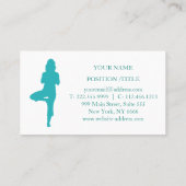 Carte De Visite Professeur de Yoga Élégant (Dos)