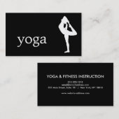 Carte De Visite Professeur de yoga élégant (Devant / Derrière)