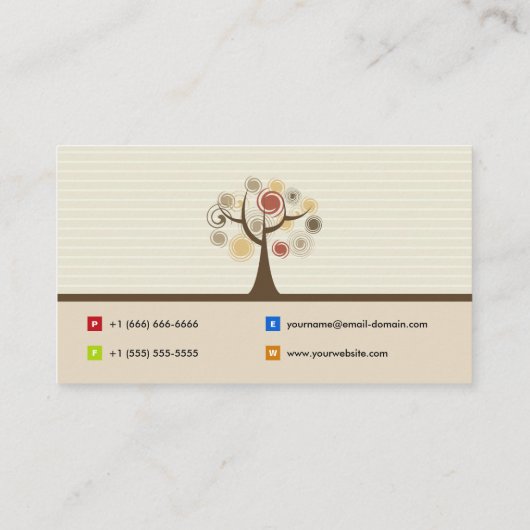 Carte De Visite Professeur de Yoga - Elégant thème naturel (Dos)